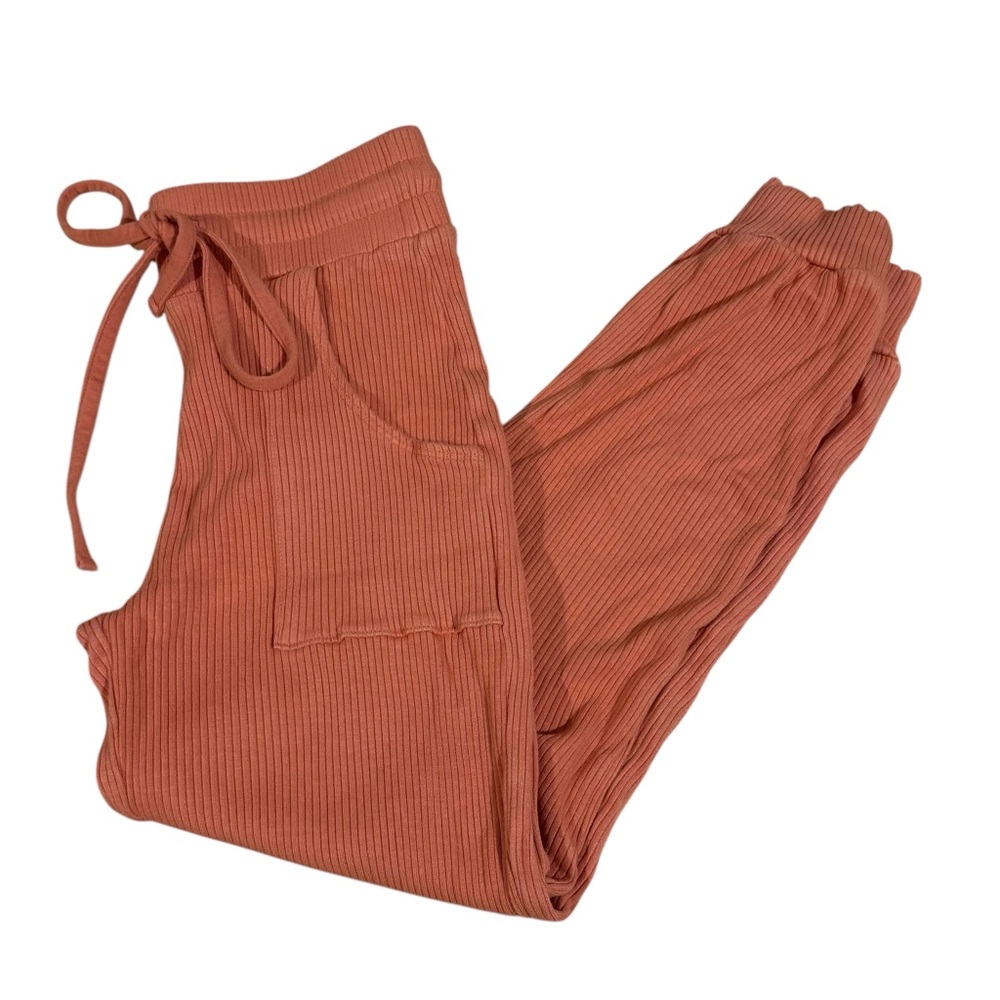 The Range Alloy Rib Knit Knit Jogger Pants Terracotta Orange Size XS